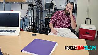 Muscled White Bear Gets Pounded Hard by Huge Black Shaft