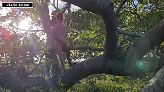 girl offers herself to amazon forest monster cock