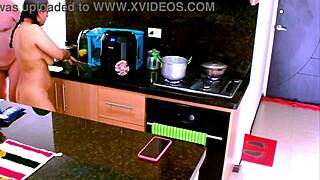 Surprise in Kitchen with Big Cock