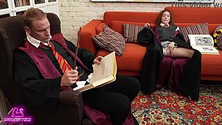 Hermione Gives Harry Potter Deepthroat Blowjob in Costume