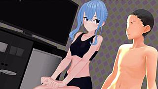 Suisei Hoshimachi Seks Berkumpulan Dalam Hentai Anime Berani