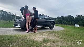 uhh, her car broke down, i helped, she paid with pussy... full on sheer