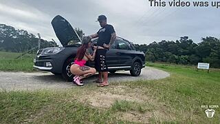 uhh, her car broke down, i helped, she paid with pussy... full on sheer