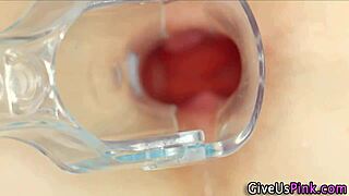 hey, check this babe toying her hairy pussy up close!