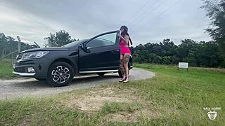 uhh, her car broke down, i helped, she paid with pussy... full on sheer