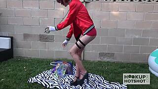 Tiny redhead’s tight asshole stretched wide by online hookup