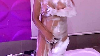 Beautiful Stepmother Intensely Masturbates in Motel Jacuzzi Before Hard Fucking.