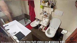 Spying on guy in the shower