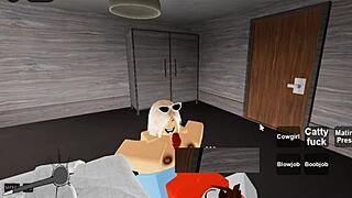 Banged Roblox Whore Hard on the Floor in Wild Doggy Group Action