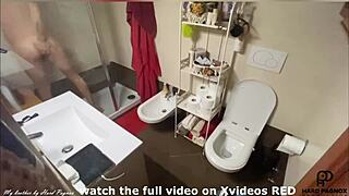 Spying on guy in the shower