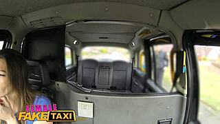 FemaleFakeTaxi Sexy Tattooed Driver Gets a Sticky Facial, Hell Yeah!