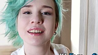 Emo Teen 18+ Rides Cock Deep in Her Tight Butt Missionary Style. Watch Her Take It All!