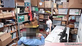 Petite teen says, 'Mall cop fucks my pussy rough'