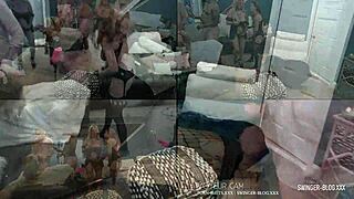 amateur swingers in lingerie get pussy fucked hard!