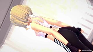 spider gwen sweaty after workout licks cock in adult version