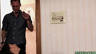 Watch this adorable brunette milf pornstar eagerly gobbles the big cock while giving a horny handjob