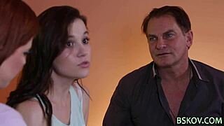 Watch this adorable brunette milf pornstar eagerly gobbles the big cock while giving a horny handjob