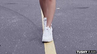 Hot brunette gets her ass filled with cock!