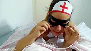 Nurse, are you ready to swallow my cum in this extreme game?