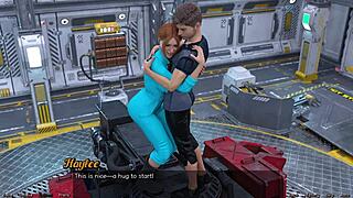 Whoa! First kiss with redhead Haylee in Stranded in Space 33!