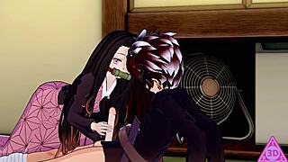 Koikatsu Tanjiro Nezuko hentai sex blowjob handjob cumshot 😈