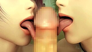 Demonically Wild Redhead and Blonde Threesome Suck Cock