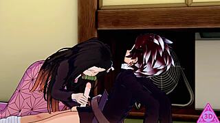 Koikatsu Tanjiro Nezuko hentai sex blowjob handjob cumshot 😈