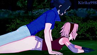 Sakura Haruno, Naruko Uzumaki, Sasuke Uchiha in Intense Naruto Hentai Sex