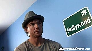 Blonde teen applies for job in casting session