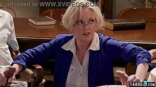 Blonde Librarian Dee Williams Takes Two Big Tools in Wild Threesome