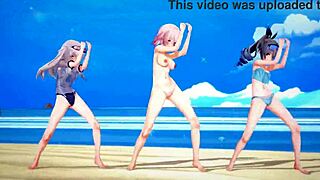 Honkai Star Rail Girls Clara, March 7th, Silverwolf In Hentai Action!