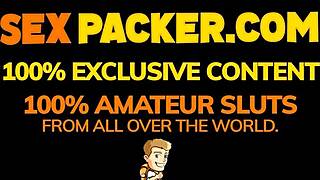 Flexible brunette darling deepthroating traveler's monster cock in sloppy interview