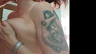 amateur video of a couple in the family living room