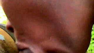 Ghetto Bitch Fucking and Sucking Outdoors