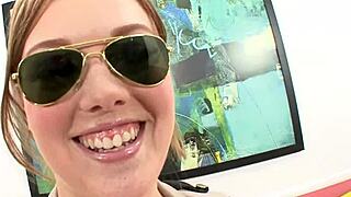 Young teen sierra sky showcases her huge natural figure