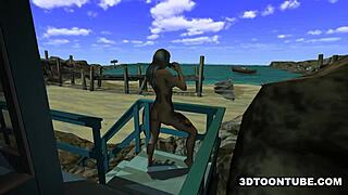 foxy 3d lesbian babe feels intense licking on boat