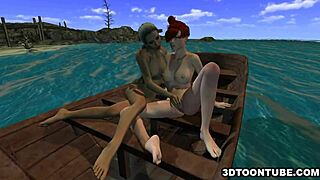 foxy 3d lesbian babe feels intense licking on boat