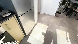 Perfect Latina Teen 18+ in Calvins Makes Him Cum While Cooking Dinner - Pure Pleasure!