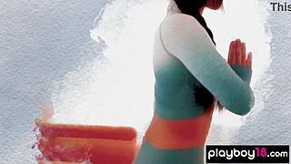 Naked Asian Yoga Babe Chloe Rose Shows Small 18+ Boobs and Exotic Pussy