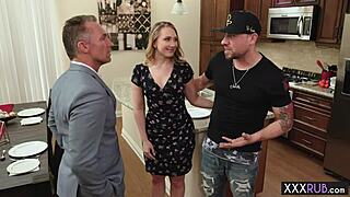 Blonde milf massages lawyer's monster cock with her big ass