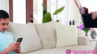 Stepsister Madi Collins teases Juan El Caballo Loco for wild cock play