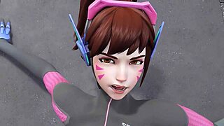 Curious about D.Va’s skills as a personal trainer in this 3D cartoon?