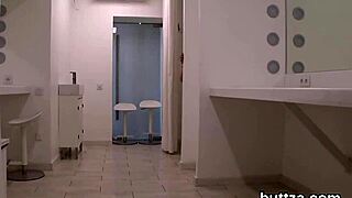 glamorous semi-nude petite 18+ kitten gets screwed in her stretched butthole 😈