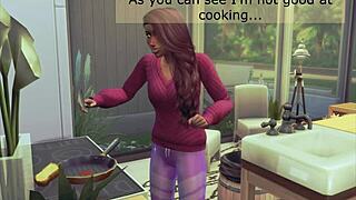 Samyas stories in Sims 4 with hentai girlfriend licking big tits