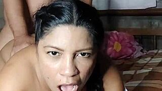 amateur couple getting down with homemade sex and wild squirting