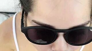 Debora Got Hot at Home and Gave Deepthroat Blowjob Outdoors - Pt 2 on Red