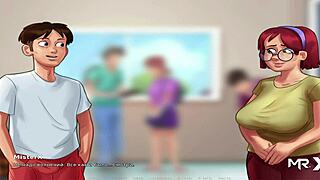 Summertime Saga episode 1.35 teaches French in European anime cartoon