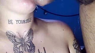 Latina blonde goes from blowjob to anal in hentai lover scene