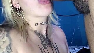 Latina blonde goes from blowjob to anal in hentai lover scene