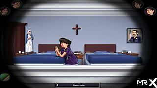 Summertime Saga episode 1.35 teaches French in European anime cartoon